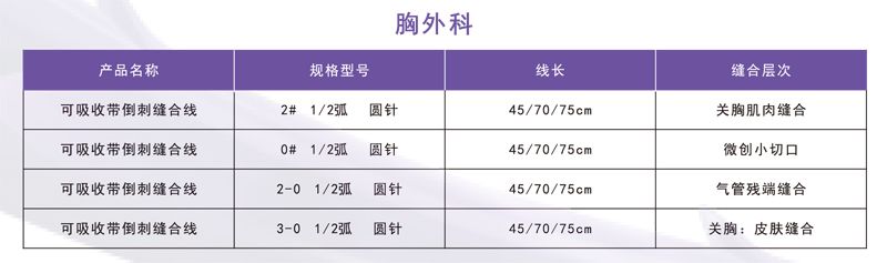 可吸收带倒刺缝线(鲁械广审(文)第260914-15660号)