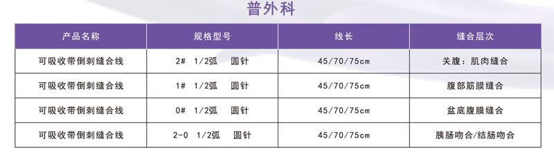 可吸收带倒刺缝线(鲁械广审(文)第260914-15660号)